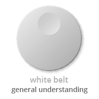 six sigma belts white to black